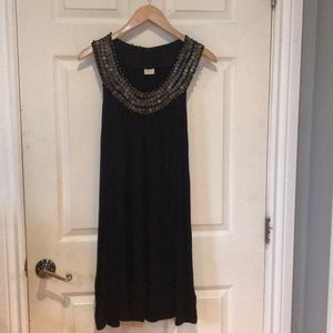 Black dress with Jewelled Collar